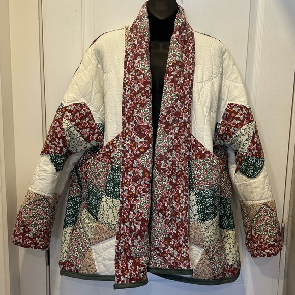 Handmade Jackets & Blazers - Floral Patchwork Women's Jacket